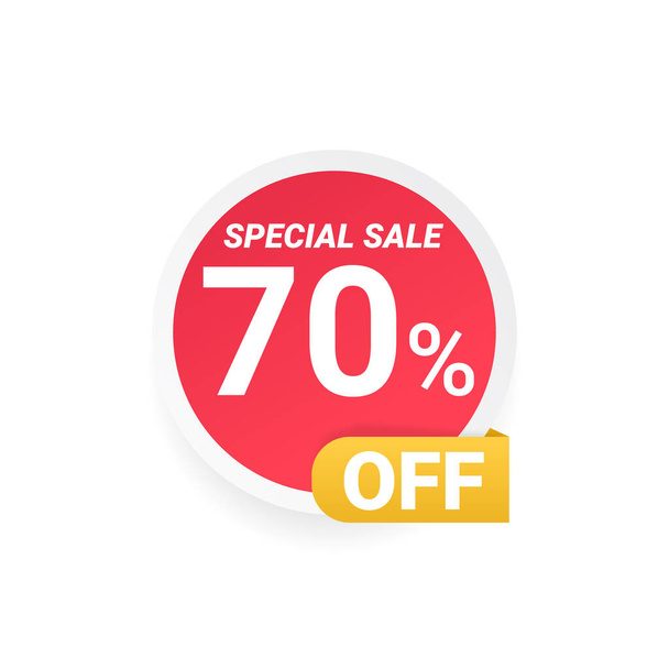 Special offer sale tag discount isolated in white background - Vector, imagen