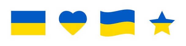 Ukraine flag icon symbol set - Διάνυσμα, εικόνα