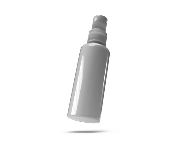 Pump Spray Bottle 3D Illustration Mockup Scene on Isolated Background - Foto, Imagen