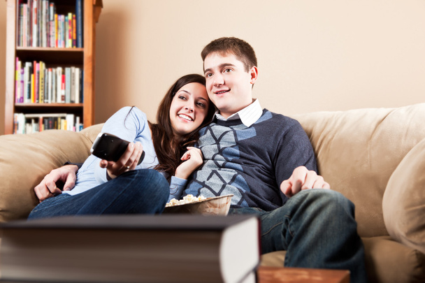 Couple watching television - Photo, Image