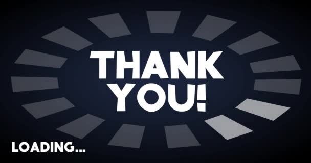 Thank You text with Loading, Downloading, Uploading Bar Indicator. Download, Upload on computer screen. - Filmati, video