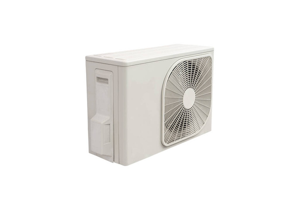 Condensing unit of air conditioning system. Condensing unit for installed on wall. Isolated on white background with clipping path. - Valokuva, kuva