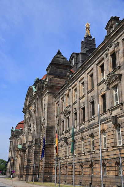 Dresden, Germany. Sachsische Staatskanzlei (Saxon State Chancellery), State of Saxony Government Office. - Valokuva, kuva