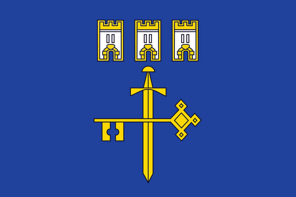 Official current vector flag of the Ukrainian administrative area  of TERNOPIL OBLAST, UKRAINE - Vector, Image