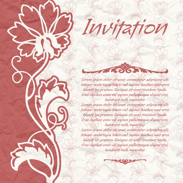 花の招待状 - ベクター画像