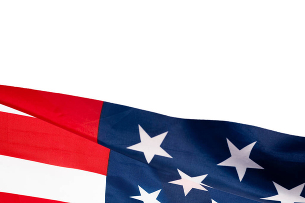 American flag as a background. Top view. - 写真・画像