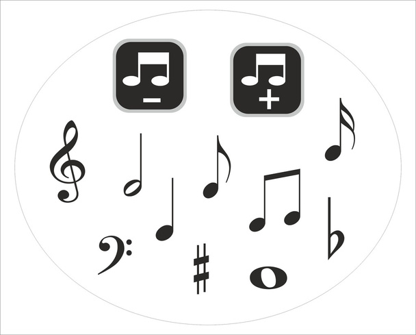 Vector collection of musical notes - Vector, Image