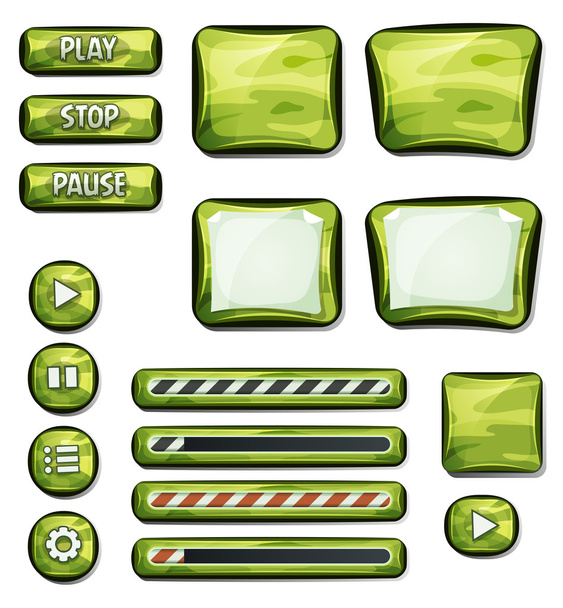 Elementos militares del camuflaje para el juego de Ui
 - Vector, Imagen
