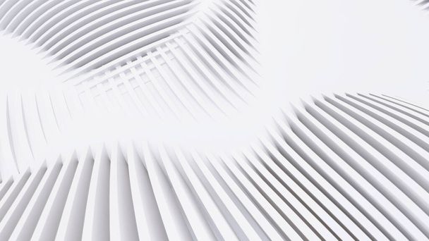 Abstract Curved Shapes. White Circular Background. Abstract background. 3d illustration - Фото, зображення