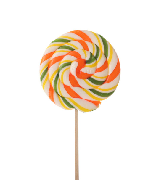 Sweet lollipop isolated on white background, closeup - Fotó, kép