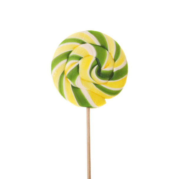 Sweet lollipop isolated on white background, closeup - Photo, Image