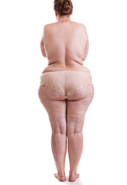 Figure obese women from behind - 写真・画像