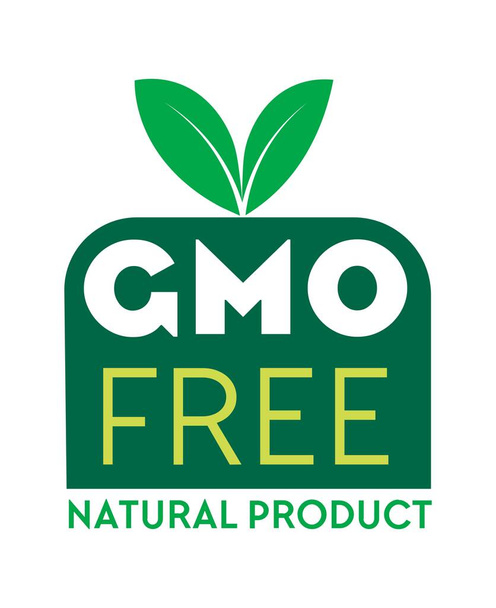 GMO free natural product, badge or label vector - Вектор,изображение