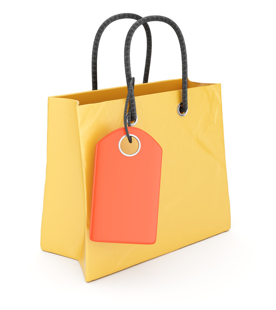 Shopping bag with label - Photo, Image