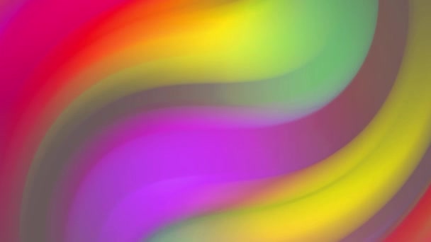  Patrón de onda de gradiente retorcido Fondo Movimiento Ondas suaves que consisten en gradiente amarillo sólido  - Metraje, vídeo