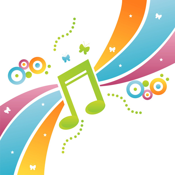 Musical background - Vector, Image