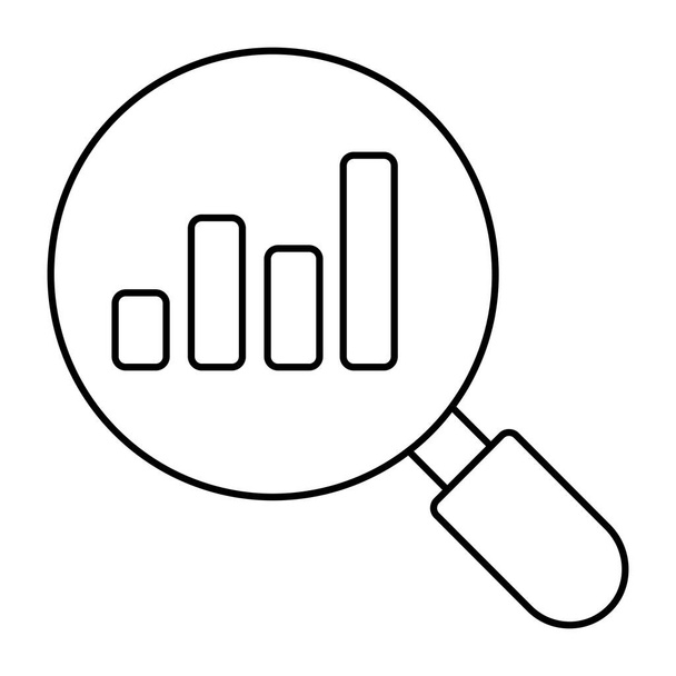 Een uniek design icoon van data-analyse - Vector, afbeelding