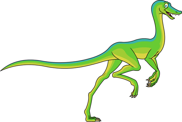 illustrazione di un dinosauro con gli occhi verdi - Vettoriali, immagini