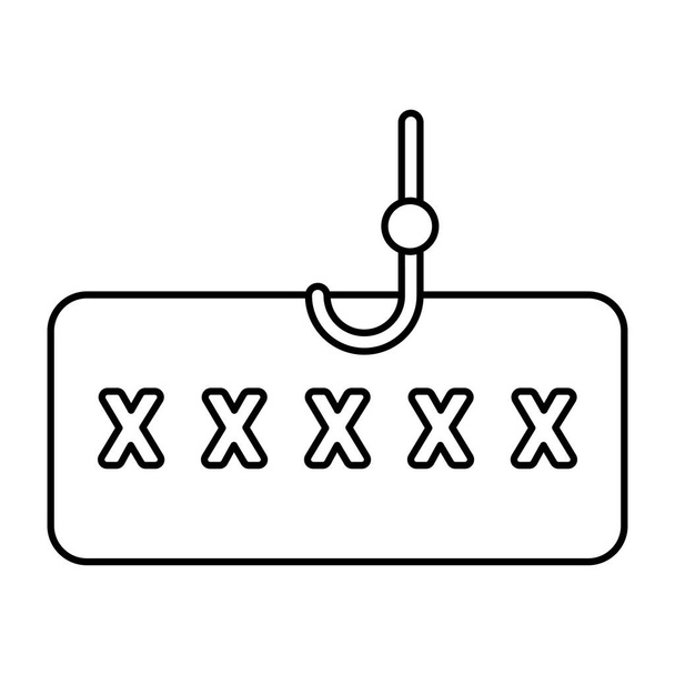 An editable design icon of password phishing - Вектор,изображение