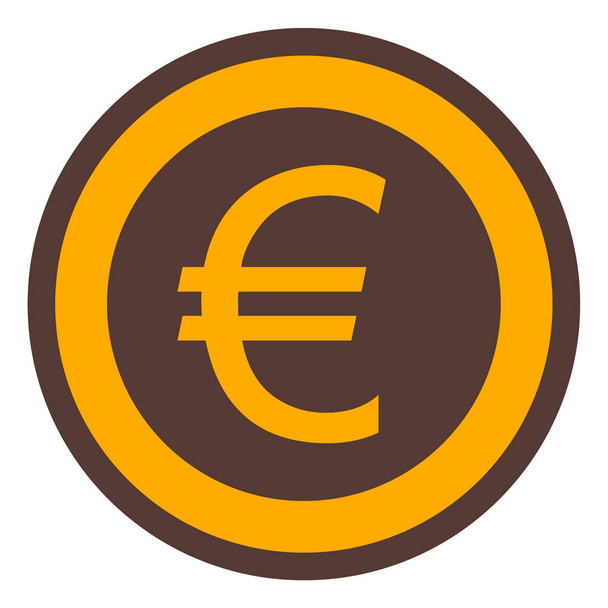 euro pénznem. web ikon - Vektor, kép