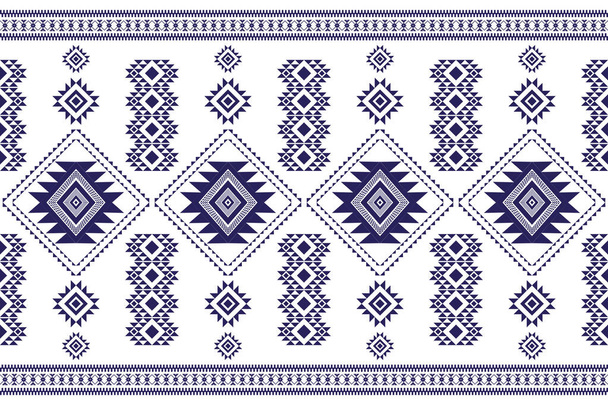 Hermosa figura tribal africana embroidery.geometric patrón étnico oriental tradicional background.Aztec estilo, abstracto, vector, illustration.design para textura, tela, ropa, envoltura, alfombra, impresión. - Vector, Imagen