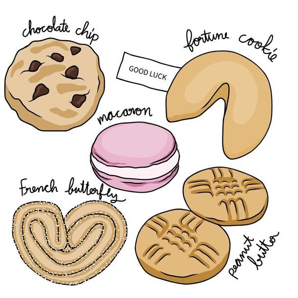 Genesis of Cookies vector illustration - Vektor, kép