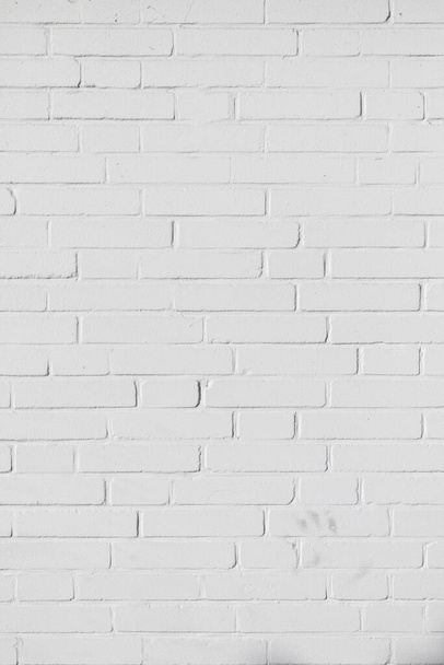 harmonic pattern of white painted brick wall - Fotografie, Obrázek