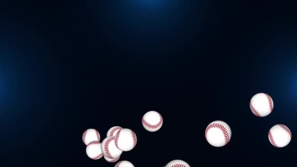 4K 3D baseball sport loop green screen Background - Materiał filmowy, wideo
