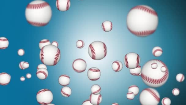 4K Baseball ball throw in Motion on Green Screen. Loop soccer ball 3d Animation. - Filmagem, Vídeo