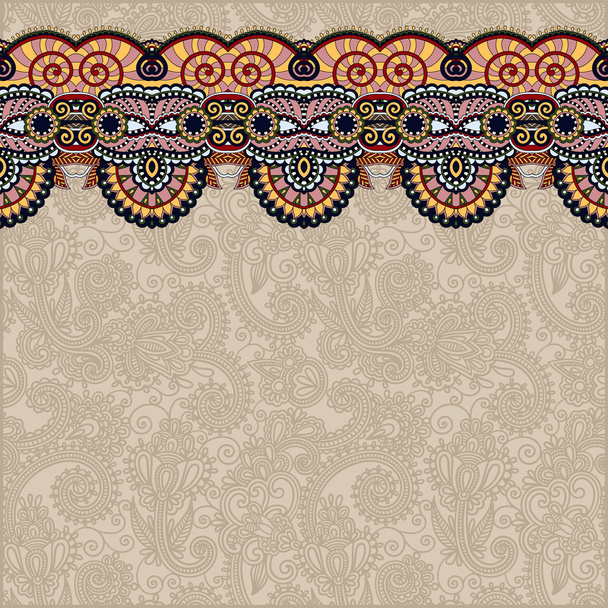 ornamental background with flower ribbon, stripe pattern - Διάνυσμα, εικόνα