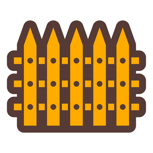 Icono de cerca. ilustración simple de iconos de vectores de puertas de madera para el diseño web aislado sobre fondo blanco - Vector, imagen