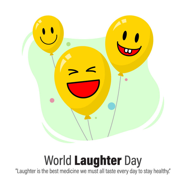 Ilustración vectorial del estandarte del Día Mundial de la risa - Vector, Imagen