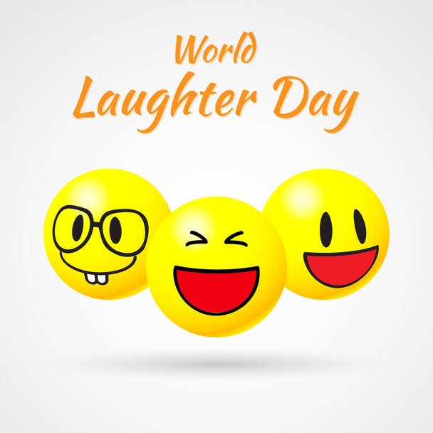 Ilustración vectorial del estandarte del Día Mundial de la risa - Vector, Imagen
