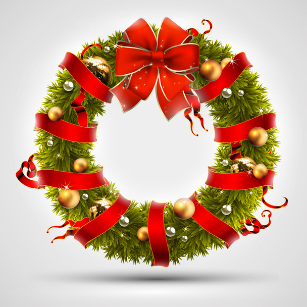 Christmas wreath design - Vetor, Imagem