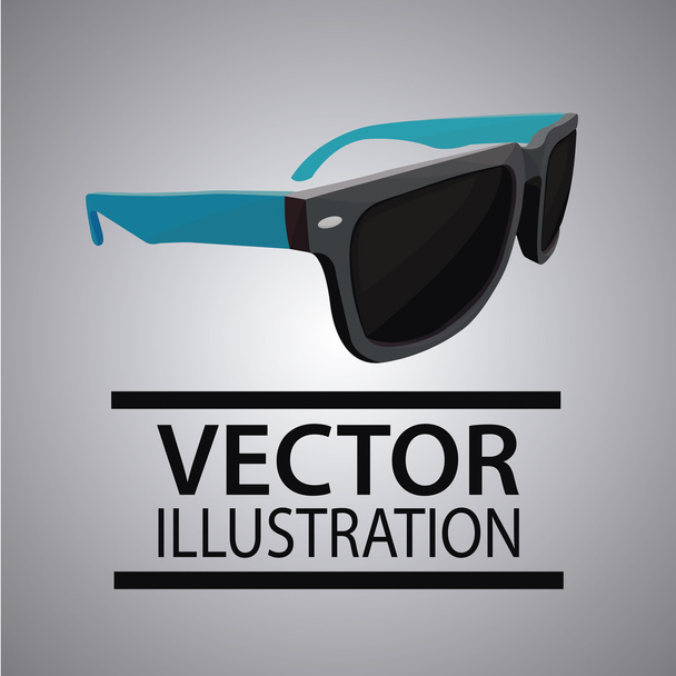 Sun glasses illustration over color background - Wektor, obraz