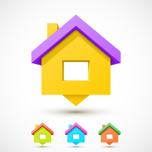 Colorful house pointer - Вектор,изображение