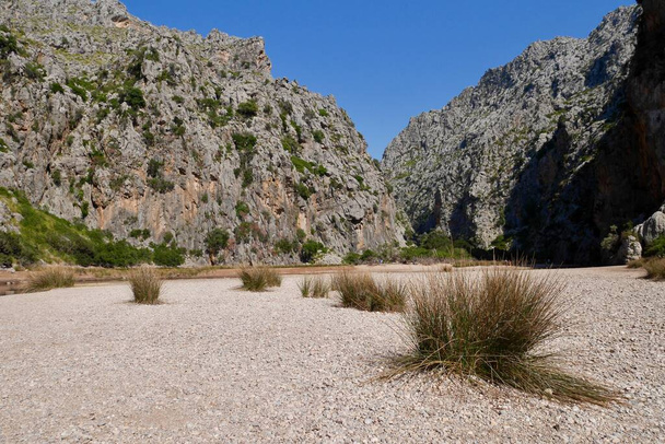 Robustos acantilados del cañón Torrent de Pareis, en el interior de Cala Sa Calobra. Mallorca, España. - Foto, Imagen