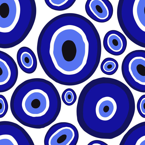 Summer seamless magic evil eye pattern for fabrics and packaging and gifts and cards and linens and wrapping paper - Foto, immagini