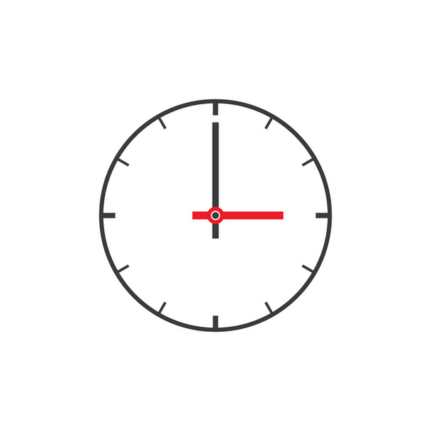 O'Clock icon flat design vector - Vecteur, image