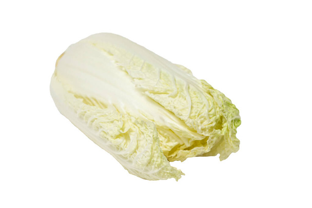 Beijing cabbage on a white background. fresh and healthy vegetable. Cabbage variety - Foto, imagen
