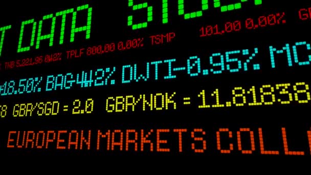 Euroopan markkinat romahtivat pörssipumppu - Materiaali, video