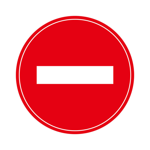 Simple and conspicuous no-entry sign material - Vector, Image