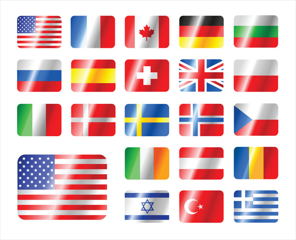 Ensemble vectoriel d'icônes du drapeau mondial
 - Vecteur, image