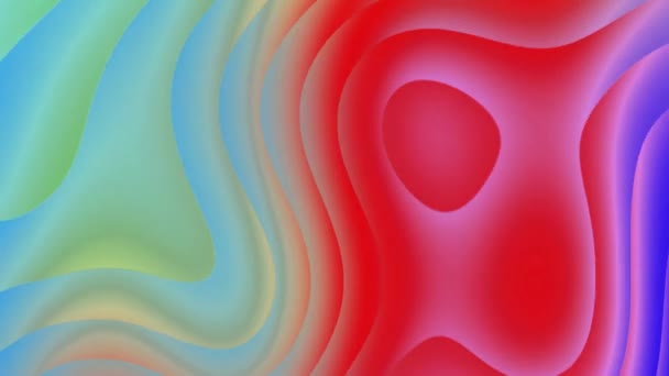 Folyékony Gradient Wave Fűrészfog Dudor Háttér Hullámos sima Gradient Red Liquid Pattern - Felvétel, videó