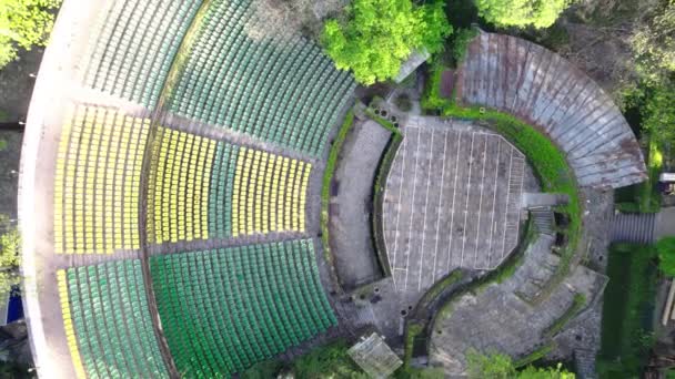 Aerial view of open air summer amphitheater in Varna, Bulgaria - Záběry, video