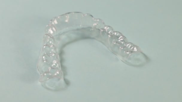 Ortodoncia invisible soportes cosméticos. Alineadores de dientes, para una hermosa sonrisa. - Metraje, vídeo