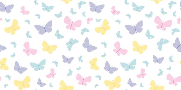 Butterfly vector pattern, repeat background - Διάνυσμα, εικόνα