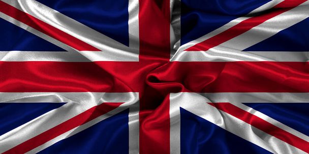Abstract background with folded Union Jack flag - Foto, immagini