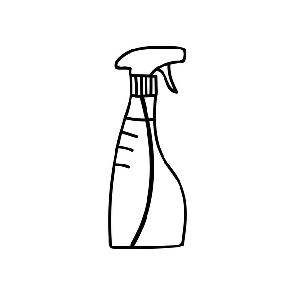 Doodle pesuaine spray pullo kuva vektori. Käsin piirretty ruiskukuva. Spay pullo doodle kuvake vektorissa - Vektori, kuva