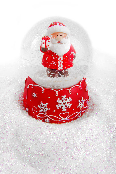 Рождественский хрустальный шар с блестками
 - Фото, изображение
